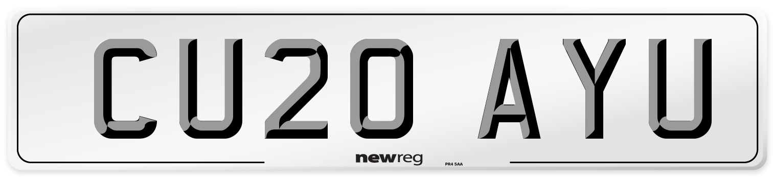 CU20 AYU Number Plate from New Reg